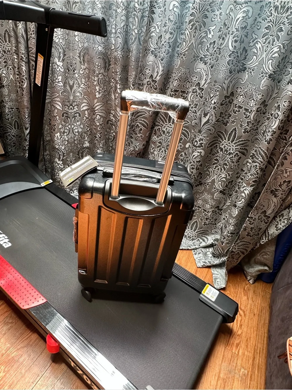 U.S. Army Hard-Shell Carry-On Suitcase in Black and Orange Accent 20”